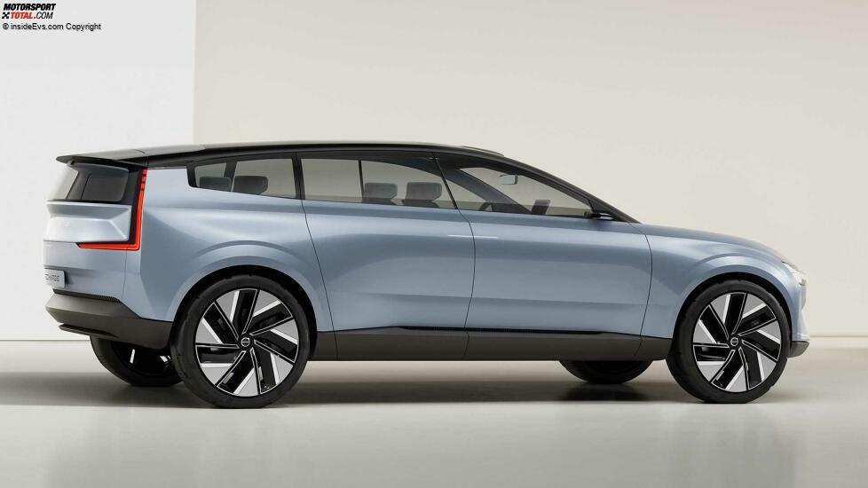 Volvo Concept Recharge (2021): Seitenansicht mit wenig Sicken