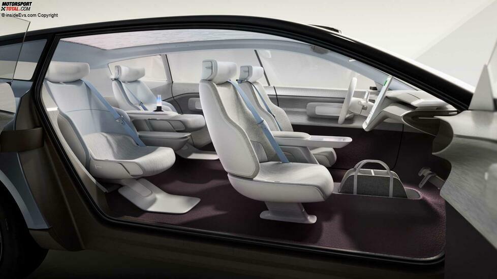 Volvo Concept Recharge (2021): Vier voluminöse Einzelsitze und eine breite Mittelkonsole