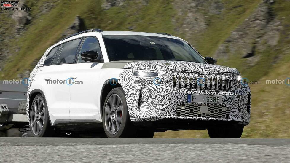 Skoda Kodiaq (2024) auf ersten Erlkönigbildern