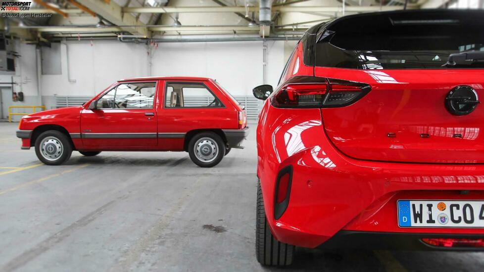 Opel Corsa A (1983) und Opel Corsa F 40 Jahre Edition im Vergleich