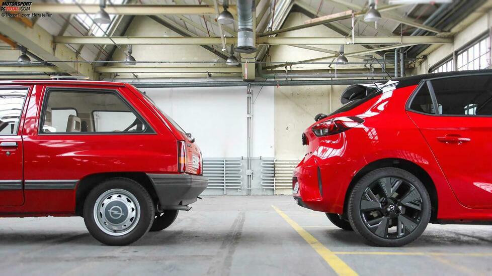 Opel Corsa A (1983) und Opel Corsa F 40 Jahre Edition im Vergleich