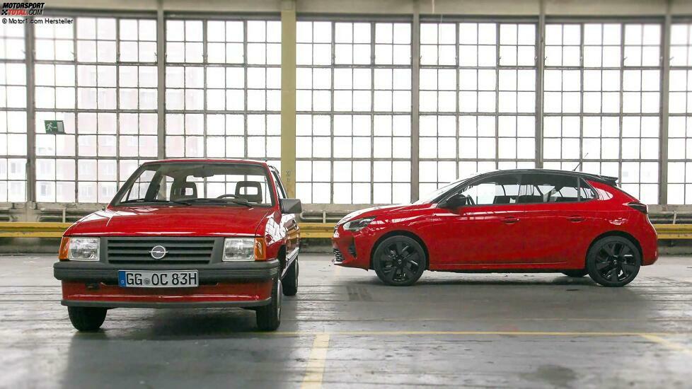 Opel Corsa A (1983) und Opel Corsa F 40 Jahre Edition im Vergleich