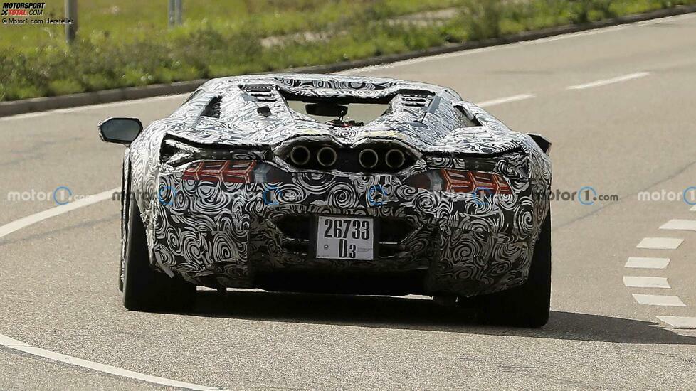 Lamborghini V12 Supercar (2023) auf Erlkönigbildern