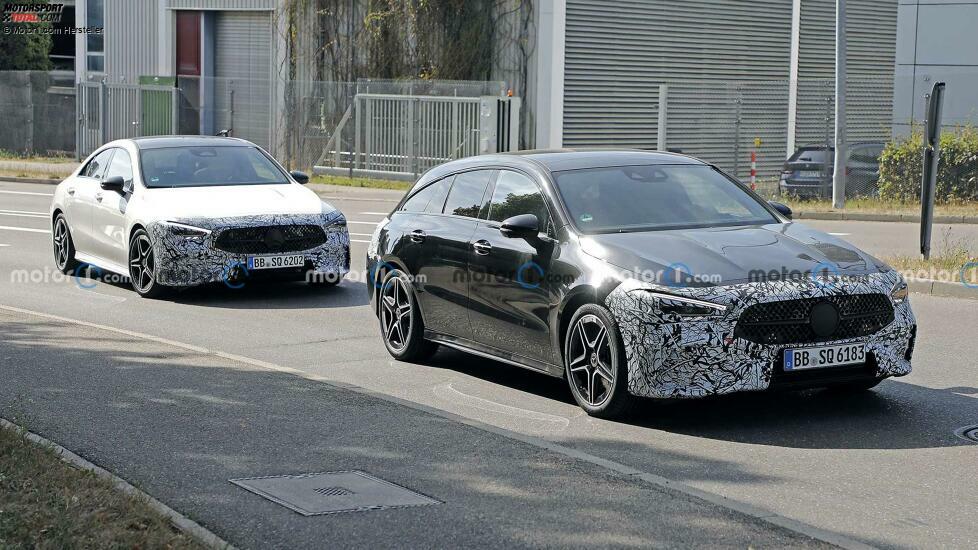 Mercedes-Benz CLA und CLA Shooting Brake als Facelift-Erlkönig erwischt