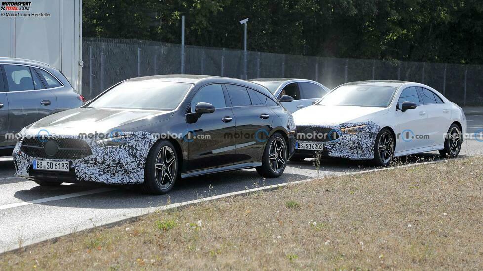 Mercedes-Benz CLA und CLA Shooting Brake als Facelift-Erlkönig erwischt