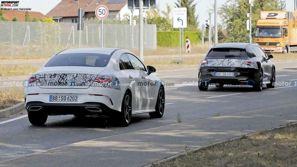 Mercedes-Benz CLA und CLA Shooting Brake als Facelift-Erlkönig erwischt