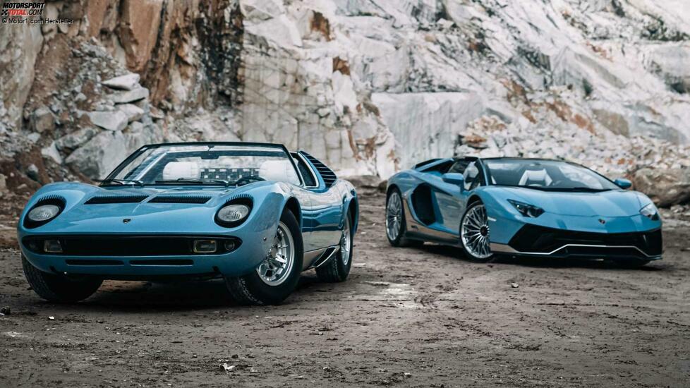 Finaler Lamborghini Aventador und Miura Roadster