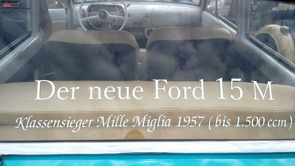Kein Witz: 1957 gewann der Ford Taunus 15M seine Klasse bei der Mille Miglia