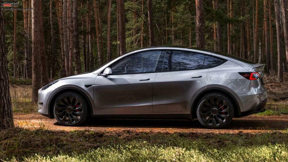 Tesla zeigt Model Y in neuer Farbe Quicksilver >