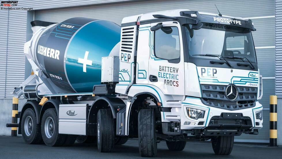 Mercedes Battery-Electric Arocs: Elektro-Laster mit Betonmisch-Aufsatz