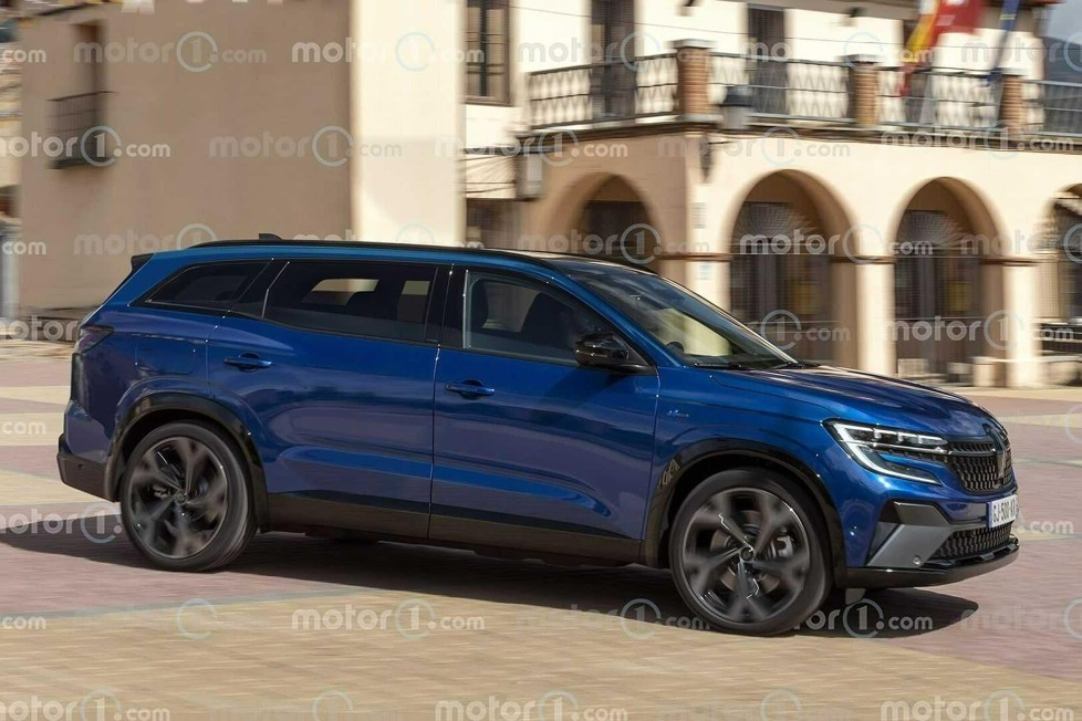 SUV-Look, 7 Sitze und Hybridmotoren. Hier ist das Rendering des Renault Austral Espace, der 2023 auf den Markt kommen wird
