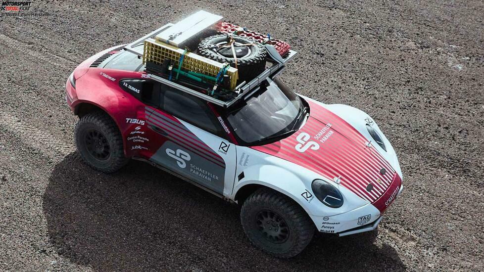 Porsche 911 Prototypen erklimmt Vulkan