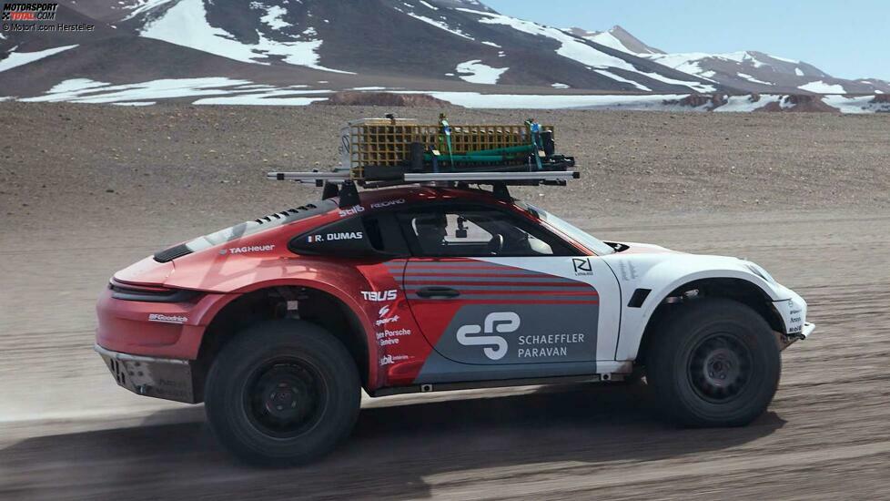 Porsche 911 Prototypen erklimmt Vulkan