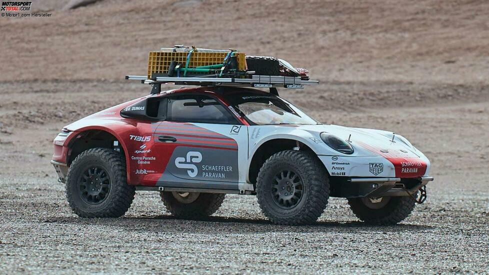 Porsche 911 Prototypen erklimmt Vulkan