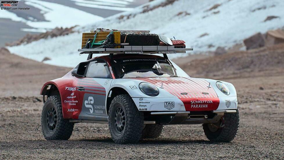 Porsche 911 Prototypen erklimmt Vulkan