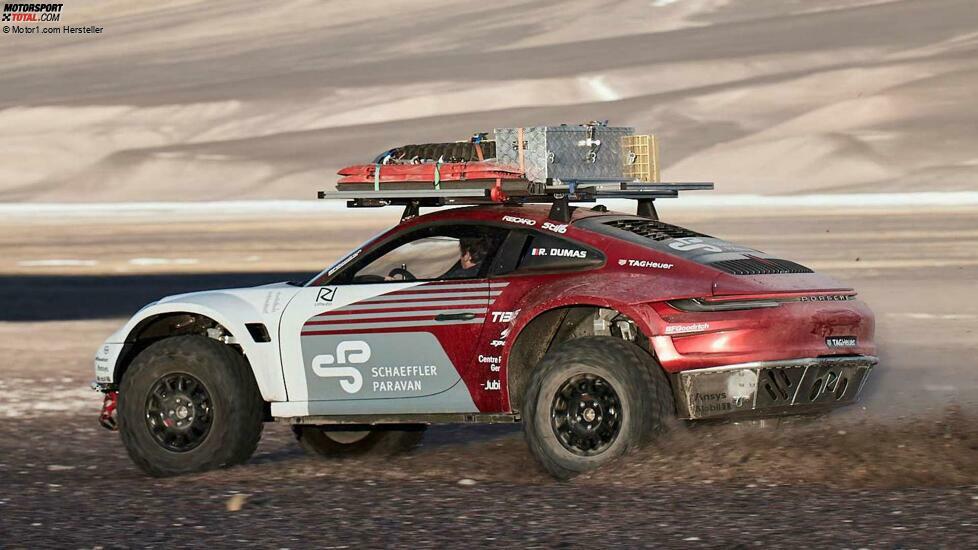 Porsche 911 Prototypen erklimmt Vulkan