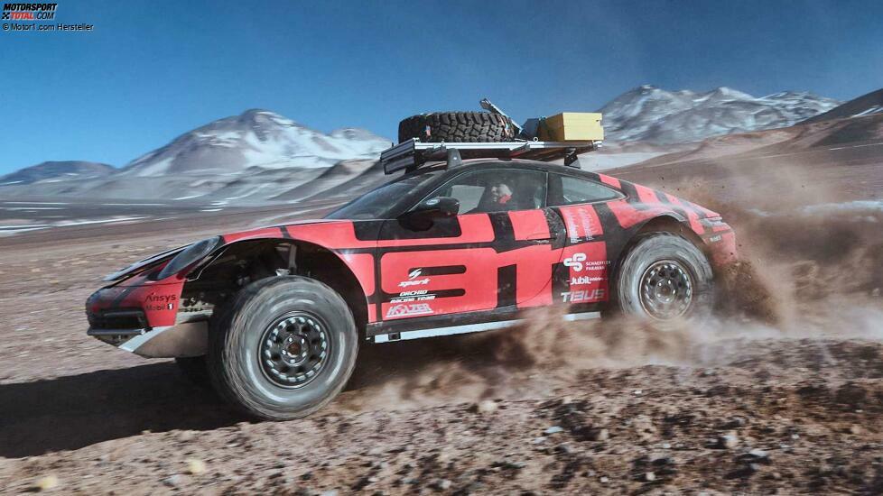 Porsche 911 Prototypen erklimmt Vulkan
