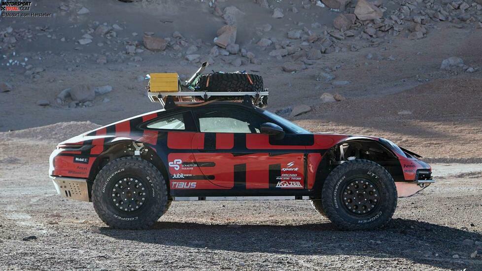 Porsche 911 Prototypen erklimmt Vulkan