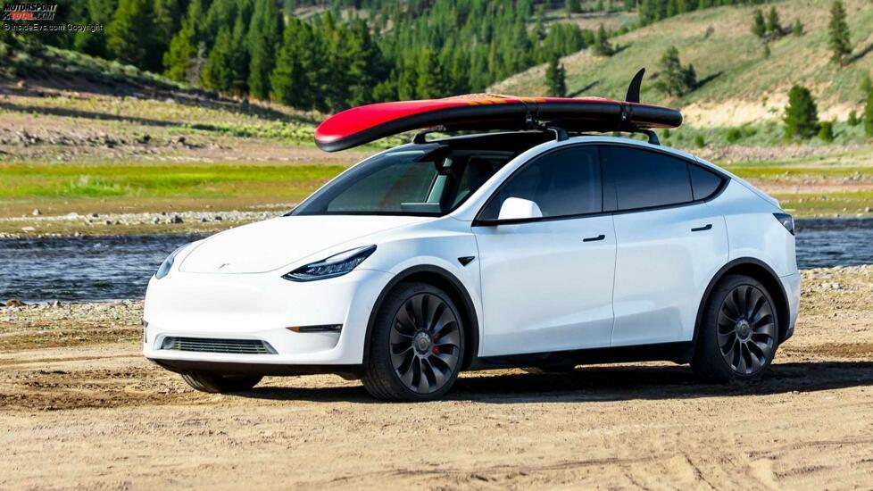 Tesla Model Y in Pearl White Multicoat: Das Exterieur