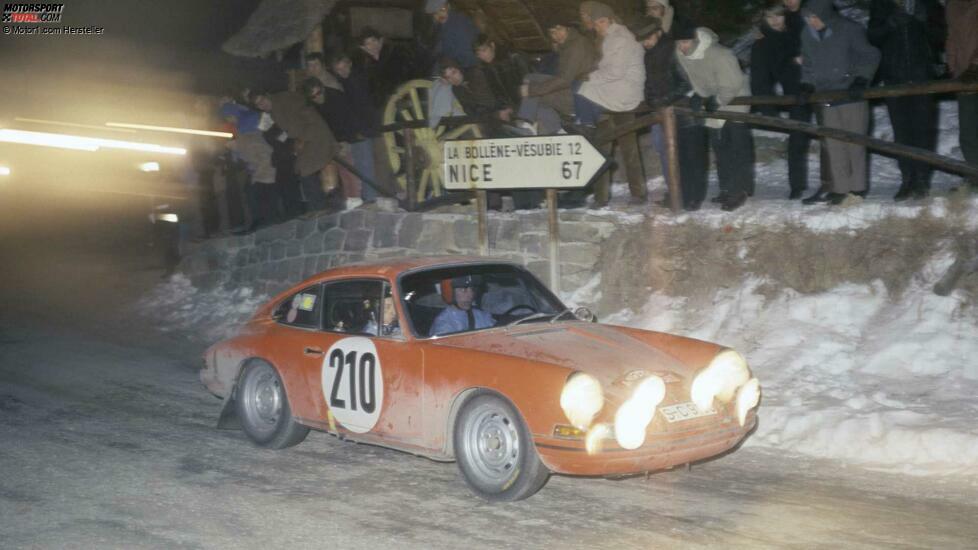 Porsche 911 T mit Vic Elford auf der Rallye Monte Carlo 1968