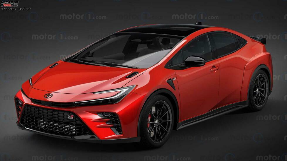 Toyota GR Prius im Rendering von Motor1.com