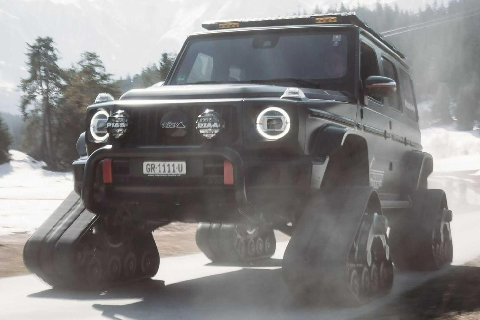 Sogar ein Mercedes G kommt auf Rädern nicht überall hin ...
