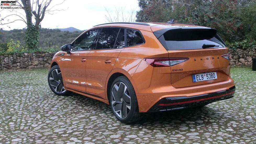 Skoda Enyaq RS in Phoenix Orange: Das Exterieur