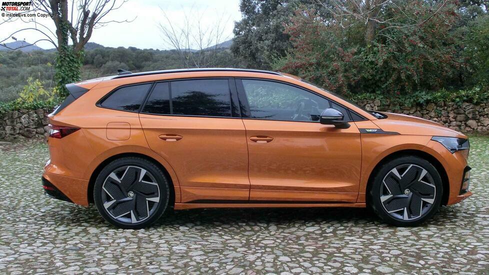 Skoda Enyaq RS in Phoenix Orange: Das Exterieur