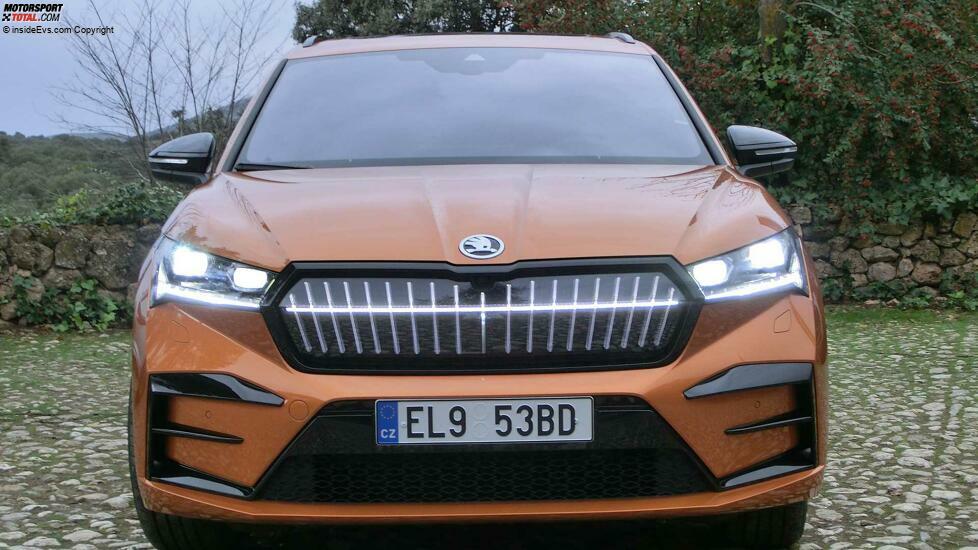 Skoda Enyaq RS in Phoenix Orange: Das Exterieur