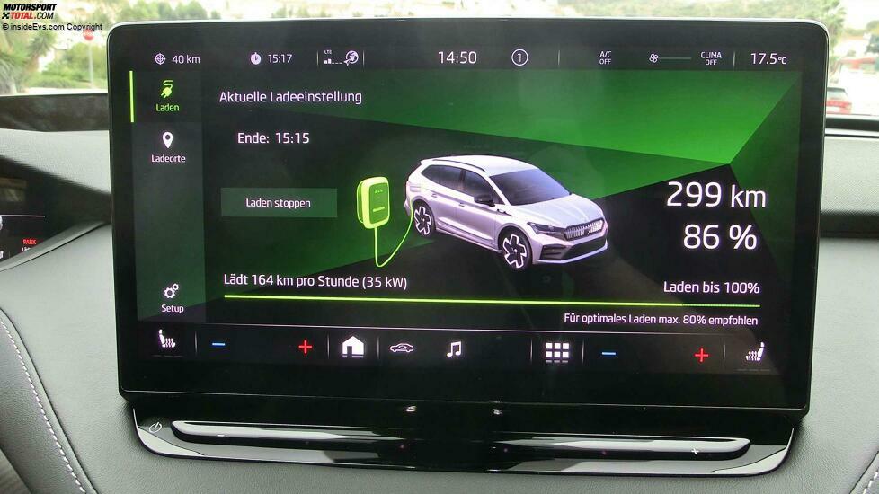 Skoda Enyaq RS: Nur 35 kW bei einem Ladeversuch an der Ionity-Säule