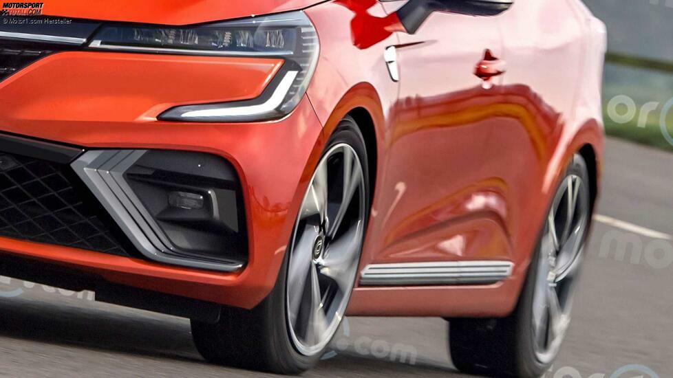 Renault Clio (2023) als Rendering von Motor1.com