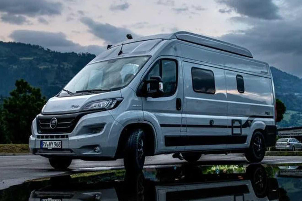 Was ist eigentlich das günstigste Wohnmobil von Hymer? Es ist der Free 540, der auf dem Fiat Ducato basiert und mindestens 63.400 Euro kostet - Alle Infos