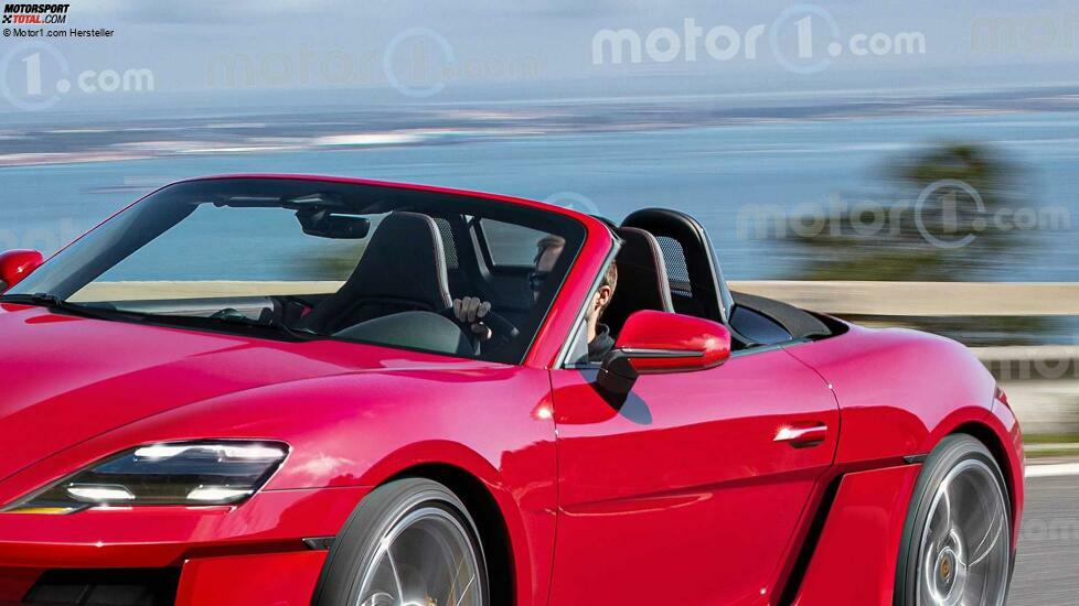 Porsche 718 Boxster (2023) als Motor1.com-Rendering
