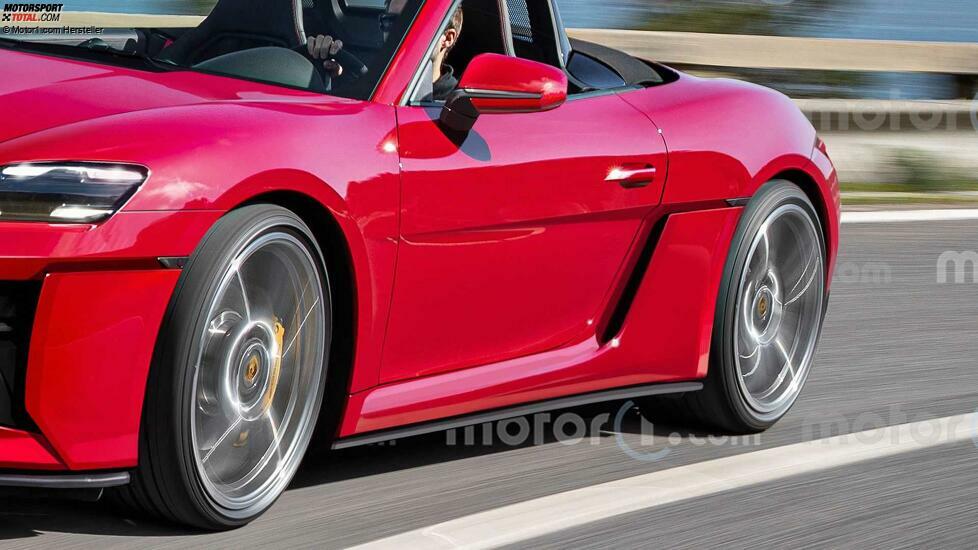 Porsche 718 Boxster (2023) als Motor1.com-Rendering