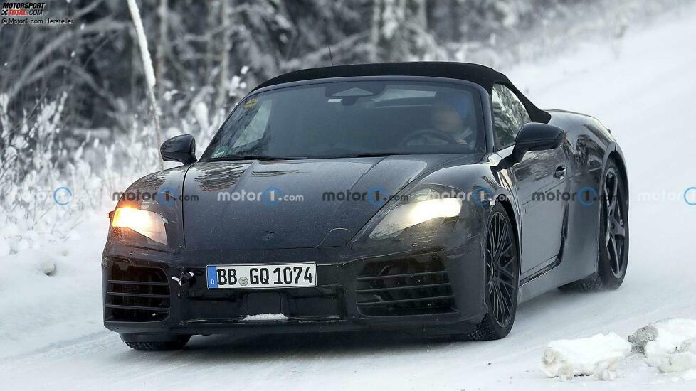 Porsche 718 Boxster Elektro (2025) am Polarkreis erwischt