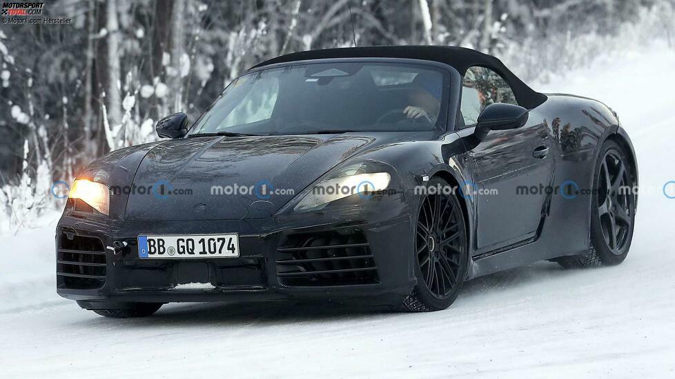 Porsche 718 Boxster Elektro (2025) am Polarkreis erwischt