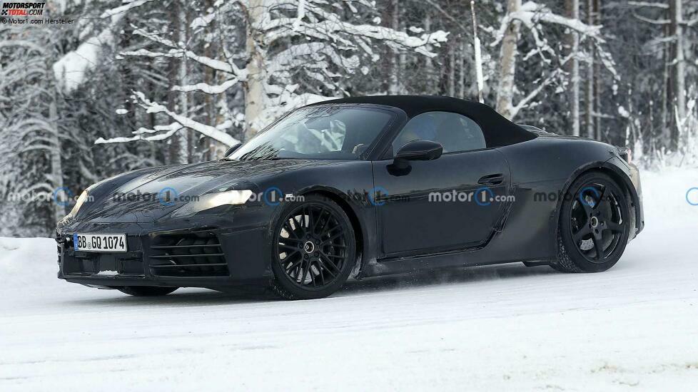 Porsche 718 Boxster Elektro (2025) am Polarkreis erwischt