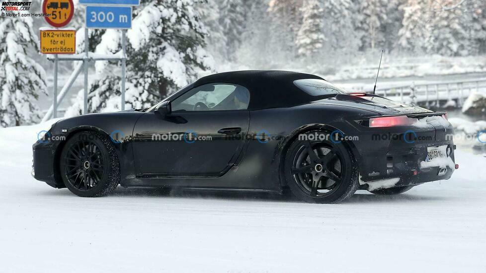 Porsche 718 Boxster Elektro (2025) am Polarkreis erwischt