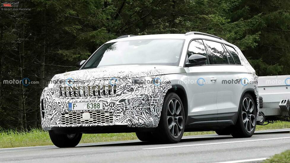 Skoda Kodiaq (2024) auf ersten Erlkönigbildern