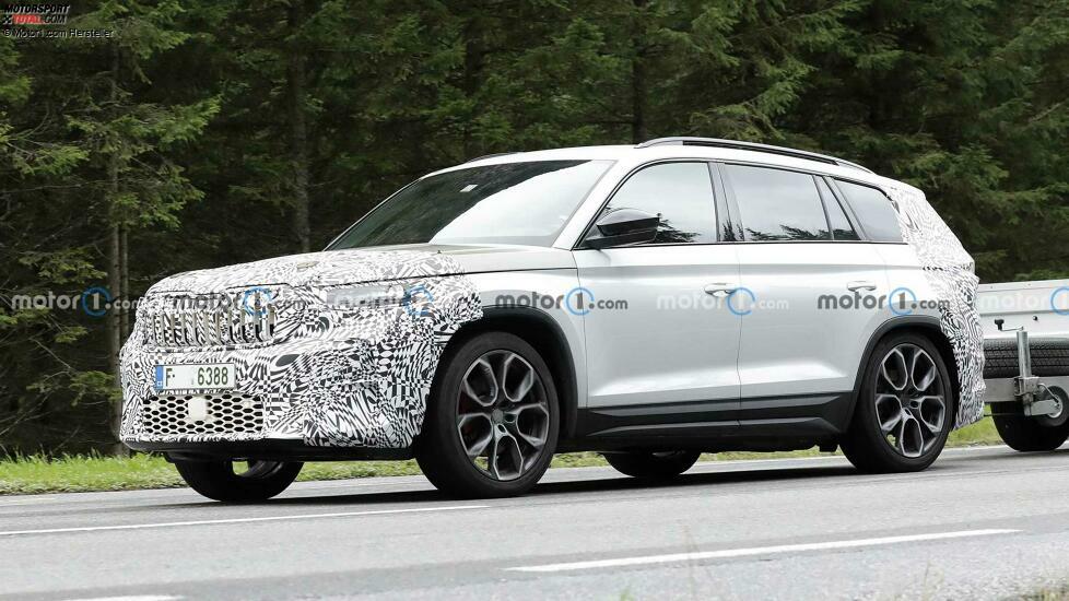 Skoda Kodiaq (2024) auf ersten Erlkönigbildern