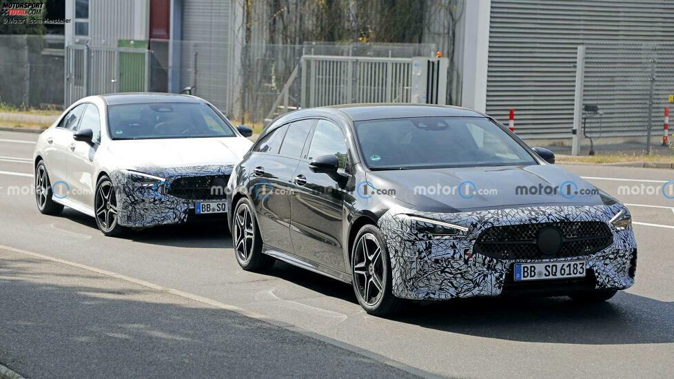 Mercedes-Benz CLA und CLA Shooting Brake als Facelift-Erlkönig erwischt