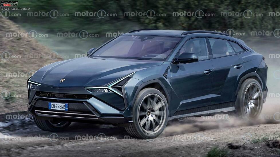 Lamborghini Electric Crossover (2028), der Render von Motor1.com