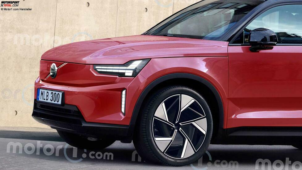 Volvo EX30 (2023) als Rendering von Motor1.com