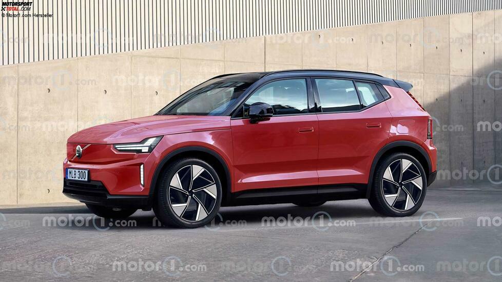 Volvo EX30 (2023) als Rendering von Motor1.com