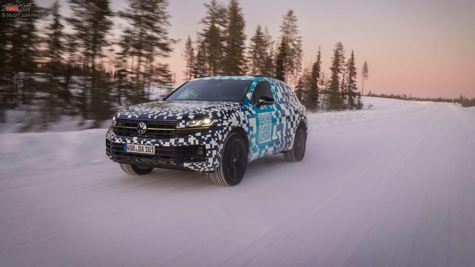 VW Touareg (2023) zeigt sich mit Facelift auf Teaserbildern