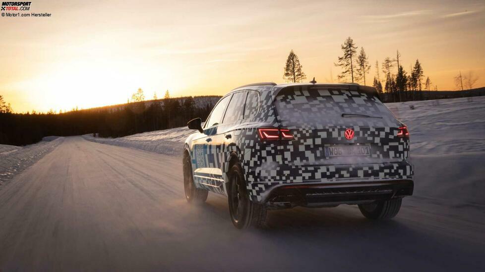 VW Touareg (2023) zeigt sich mit Facelift auf Teaserbildern