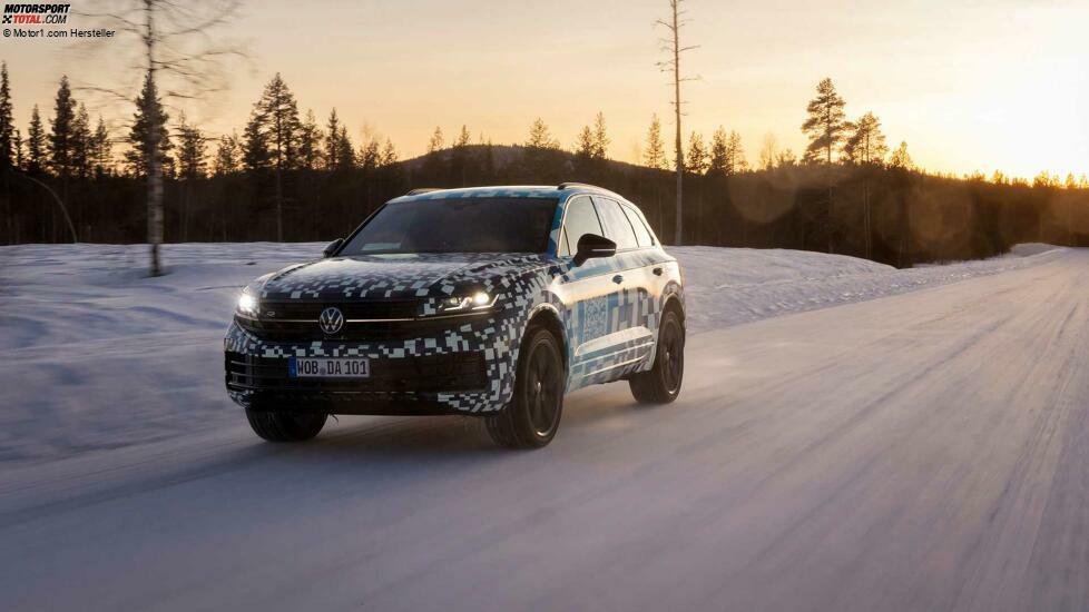 VW Touareg (2023) zeigt sich mit Facelift auf Teaserbildern