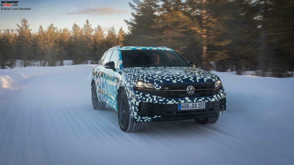 VW Touareg (2023) zeigt sich mit Facelift auf Teaserbildern