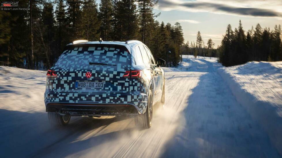 VW Touareg (2023) zeigt sich mit Facelift auf Teaserbildern