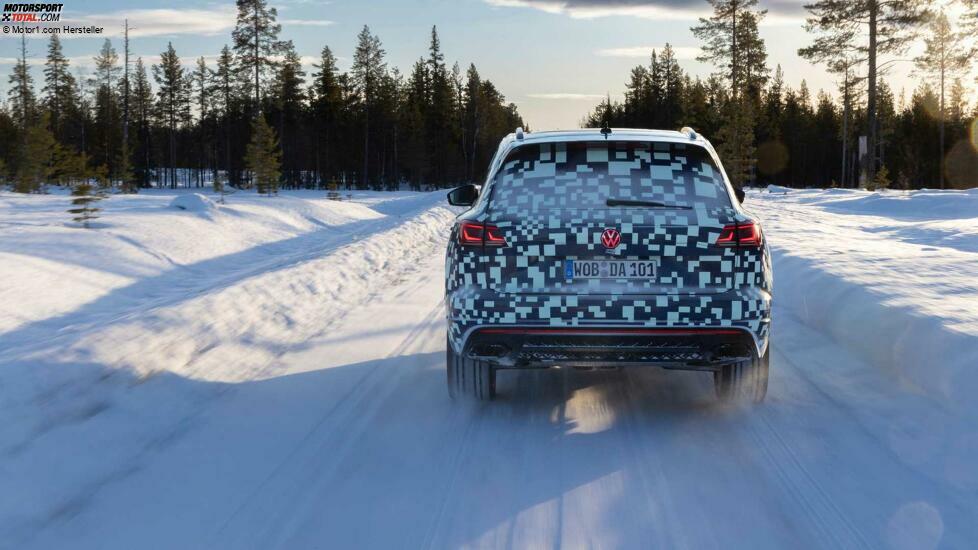 VW Touareg (2023) zeigt sich mit Facelift auf Teaserbildern
